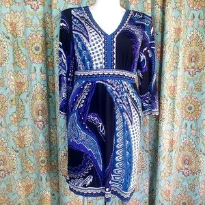 ECI Sz Large Poly Tie back dress